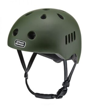 Army Grøn letvægts cykelhjelm med magnetlås og reflekser, UrbanWinner Army Green