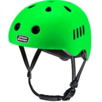 Neon grøn letvægts cykelhjelm med magnetlås og reflekser, UrbanWinner Power Green