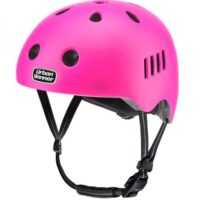 Pink letvægts cykelhjelm med magnetlås og reflekser, UrbanWinner Girl Power Pink
